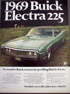 1968 Buick ELECTRA 225 Automobiles vintage car ad  