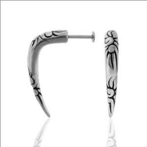  316L Surgical Steel Claw Tribal Design Labrets   14G 3/8 