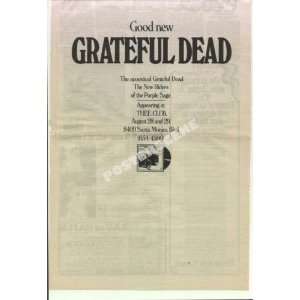  Grateful Dead Thee Club LA 1970 Concert Ad Promo Poster 