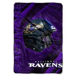  Baltimore Ravens NFL 62In X 90 Fleece Throw Blanket 