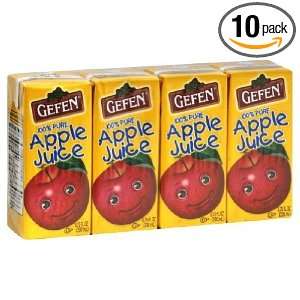 Gefen 100% Apple Juice from Concentrate,4   6.75 oz Box per Pack 