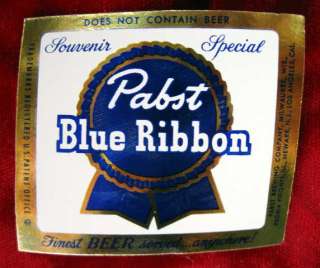 PABST BLUE RIBBON BEER 10 ORIGINAL 1955 MINIATURE BOTTLE LABELS  