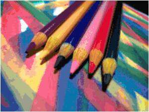 Colored Pencil Counted Cross Stitch Pattern Teacher Art  