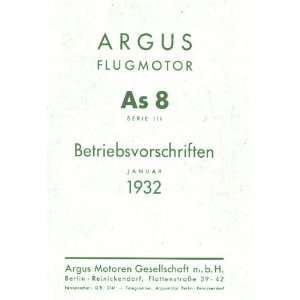  ARGUS As 8 B   Aircraft Engine Technical Manual   1932 Argus 