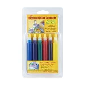 New   3 D Crystal Lacquer Color Pens 6/Pkg by Sakura Hobby 