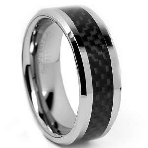   Metal Design with High Polished Grooved Edges Wedding Band, Size 10