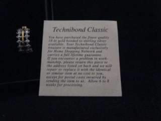 Technibond Classic Diamond Accented Necklace, Earrings, and Size 8 