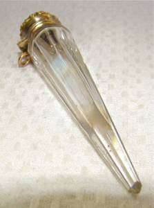 RARE ANTIQUE STERLING SILVER & CRYSTAL~SCENT PERFUME BOTTLE~VICTORIAN 