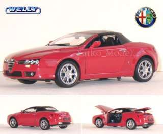 ALFA ROMEO SPIDER HARDTOP   2007   red   WELLY 118  