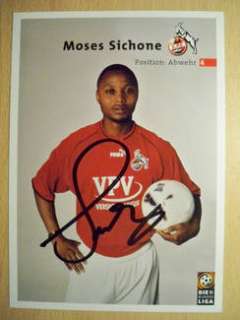 Moses Sichone, Autogramm, FC Köln, 00/01, RAR in Berlin 