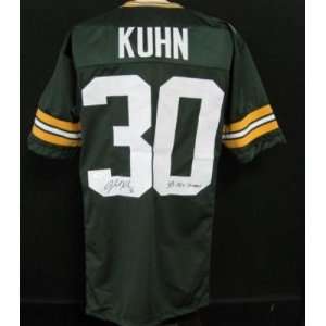 John Kuhn Signed Uniform   SB XLV Champs JSA   Autographed NFL Jerseys 