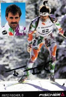 Fritz Fischer Biathlon Olympia 92 Albertville Autogramm  