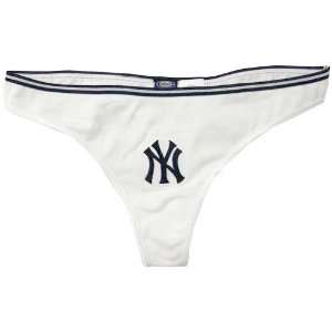  New York Yankees White Ladies Catalina MLB Thongs Sports 