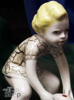MÄDCHEN MIT BALL  Porzellanfigur ALBA JULIA Figur Kinderfigur 