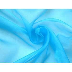 Sparkle Organza Fabric   Dt. Turquoise, 60