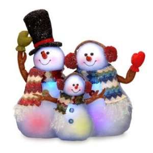  15 Lighted LED Color Changing Adorable Snowman Family 