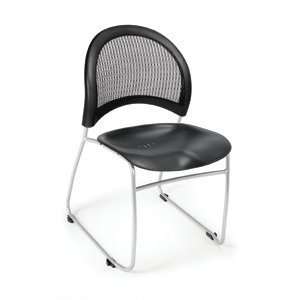  OFM Moon Stack Chair with Plastic Seat (Black) OFM 335 P 