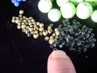 Mixed Lot of Vintage Antique Various Size UNUSUAL BEADS Glass Metal 