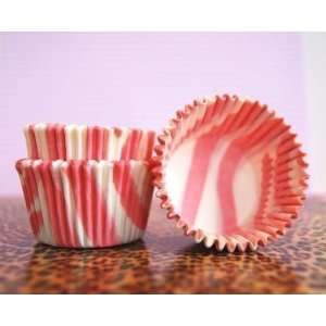 Pink and White Zebra Cupcake Liners 