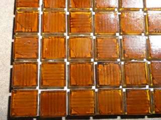 Bronze Amber 12.7x12.7 Glass Tile Mosaic Sheet (3/4x3/4 Tiles 