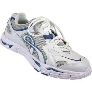 Earth Womens Walking Shoes Exer Walk White & Sky Blue Leather  