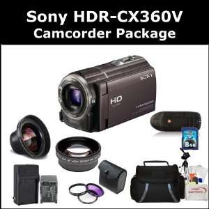  Sony HDR CX360V Camcorder w/ Accessory Kit including 3 