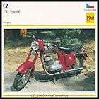 Motorcycle Card 1960 CZ 175 4 speed single cyl 2 stroke