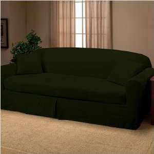    37 Microsuede Sofa Slipcover in Forest (2 Pieces)