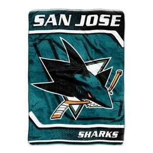  San Jose Sharks 60x80 Royal Plush Raschel Throw Blanket 