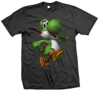 Super Mario Yoshi Nintendo wii Black T Shirt all sizes  