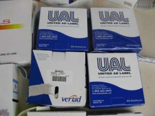 Veriad UAL United Ad Label Medical Tag Lot of 40+ Boxes  