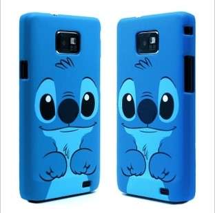   Blue Cute Disney 3D Stitch Hard Case Cover For SAMSUNG GALAXY S2 i9100