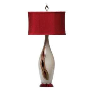  1009 C05 TL01 Thumprints Scarlet Table Lamp