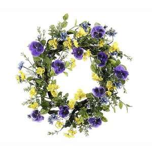  Natural Wild Pansy Outdoor Wreath