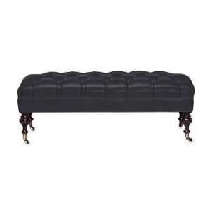 Williams Sonoma Home Fairfax Large Bench, Turned Leg with Tufted Top 