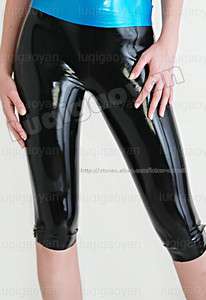 100% Latex Rubber Gummi Sports Shorts 0.8mm Biker Pants Jeans Catsuit 