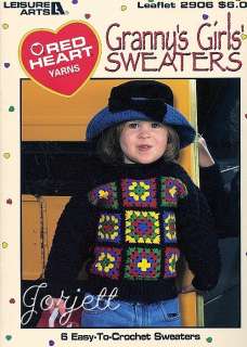 Grannys Girls Sweaters, quick & easy crochet patterns  