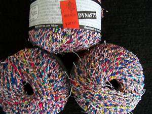 Muench Dynasty sparkly fashion yarn, Italy, lot of 3  