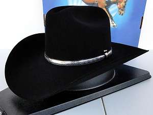 Resistol Cowboy Hat 4X Beaver Fur Felt Black Quick Silver  
