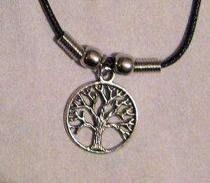 Tree of Life Charm Cord Necklace   Tibet Silver Charm *NEW*  