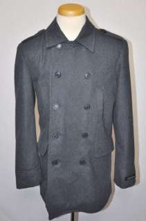Kenneth Cole Warm Winter Charcoal Wool Coat Jacket US XL EU 54  