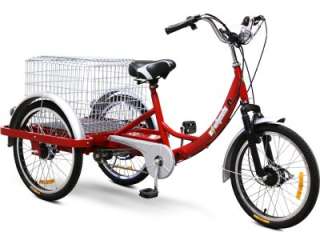 EW 54 Electric Trike Tricycle Bike 3 wheel Bicycle Red  