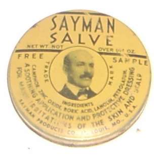 Vintage Sayman Salve Ointment Advertising Sample Tin  