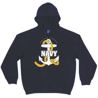 Navy Blue US NAVY ANCHOR IMPRINTED CASUAL PULLOVER SWEATER   Winter 
