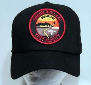 AREA 51 Groom Lake Baseball Cap/Hat w Patch  