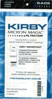 Kirby Micron Magic Sentria G3 6 Ult G Vacuum Bags  