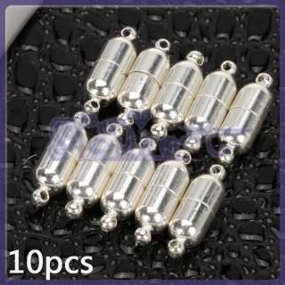 10pcs Silver Plated Magnetic PENDANT CLASPS 19 x 6mm Findings 