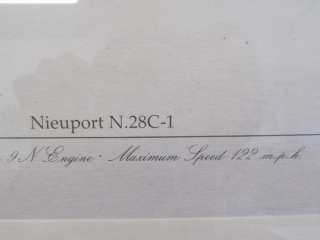 Nieuport N.28C 1 Kenneth Chapman Ink Artwork Biplane Vanguard Studios 