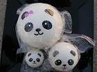 large squishy panda buns set of 3 brand new returns