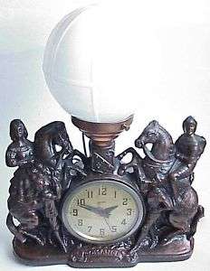 Antique United Midieval Romance Clock Lamp. NICE  